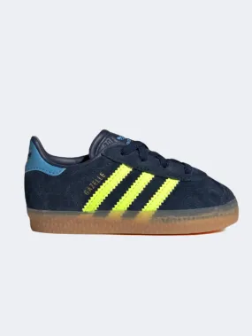 Adidas Gazelle Cf Infant Boys Original Shoes Night Indigo/Yellow