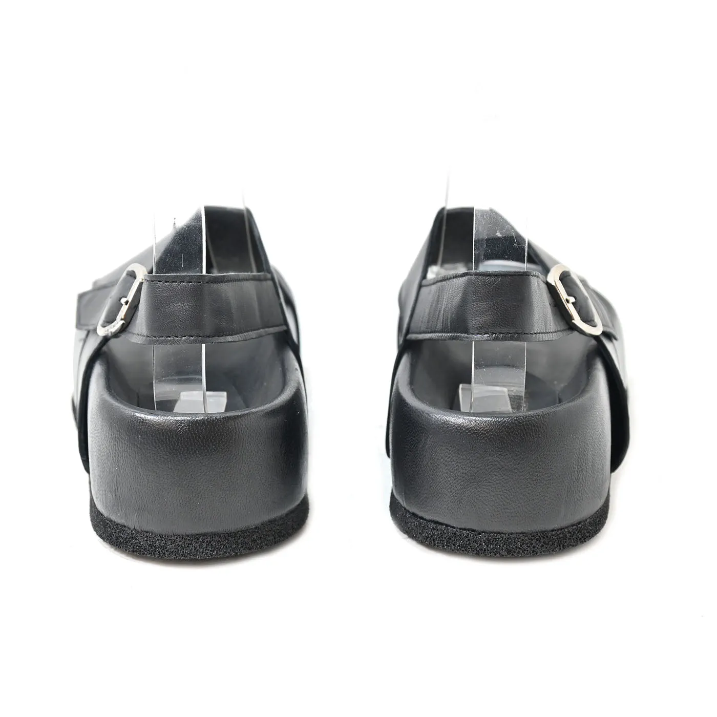 AIDA 02 - sandals leather BLACK