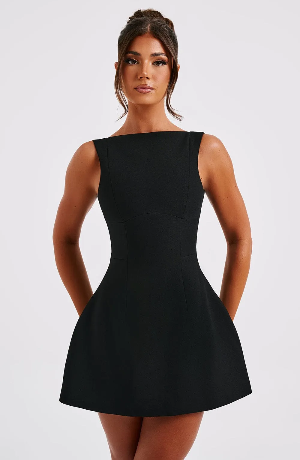 Alana Mini Graceful Dress - Black