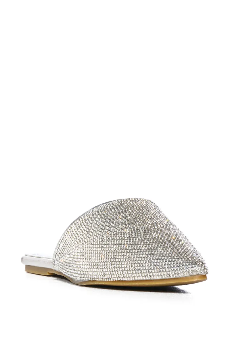 AZALEA WANG COLBY SILVER WOVEN FLAT