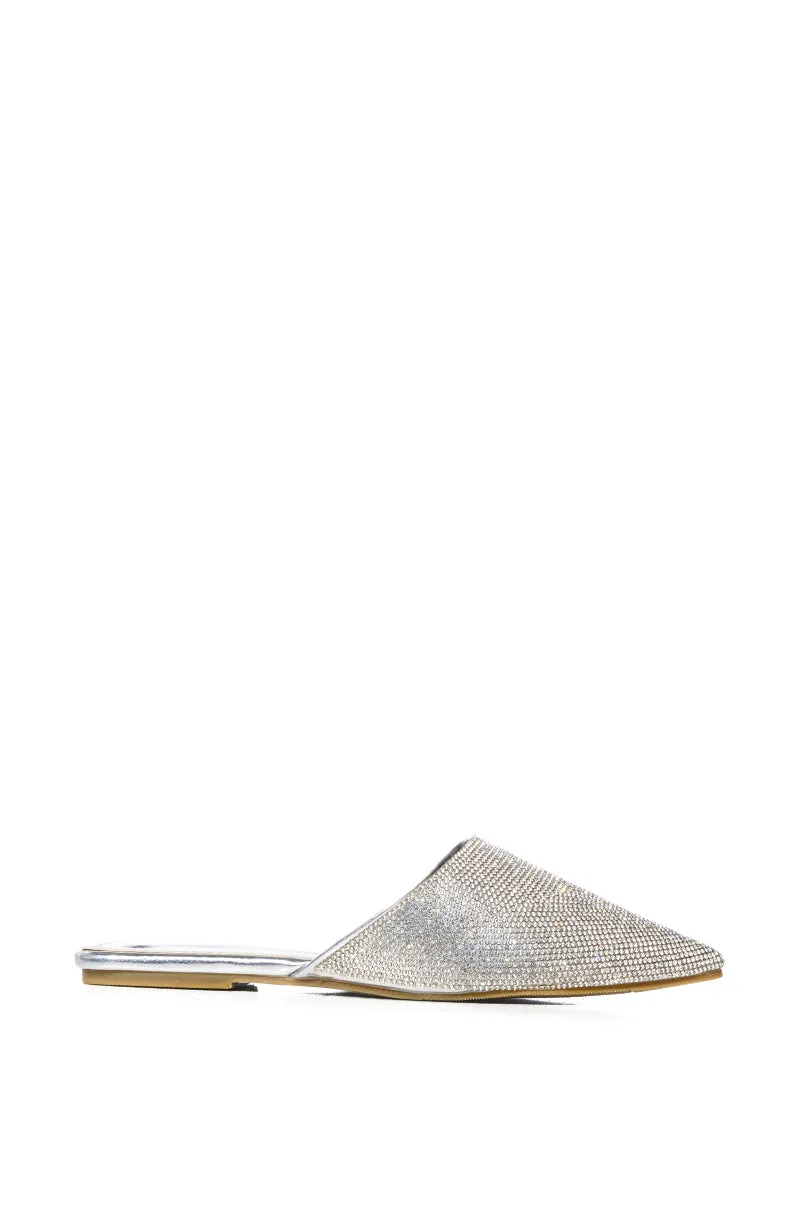 AZALEA WANG COLBY SILVER WOVEN FLAT