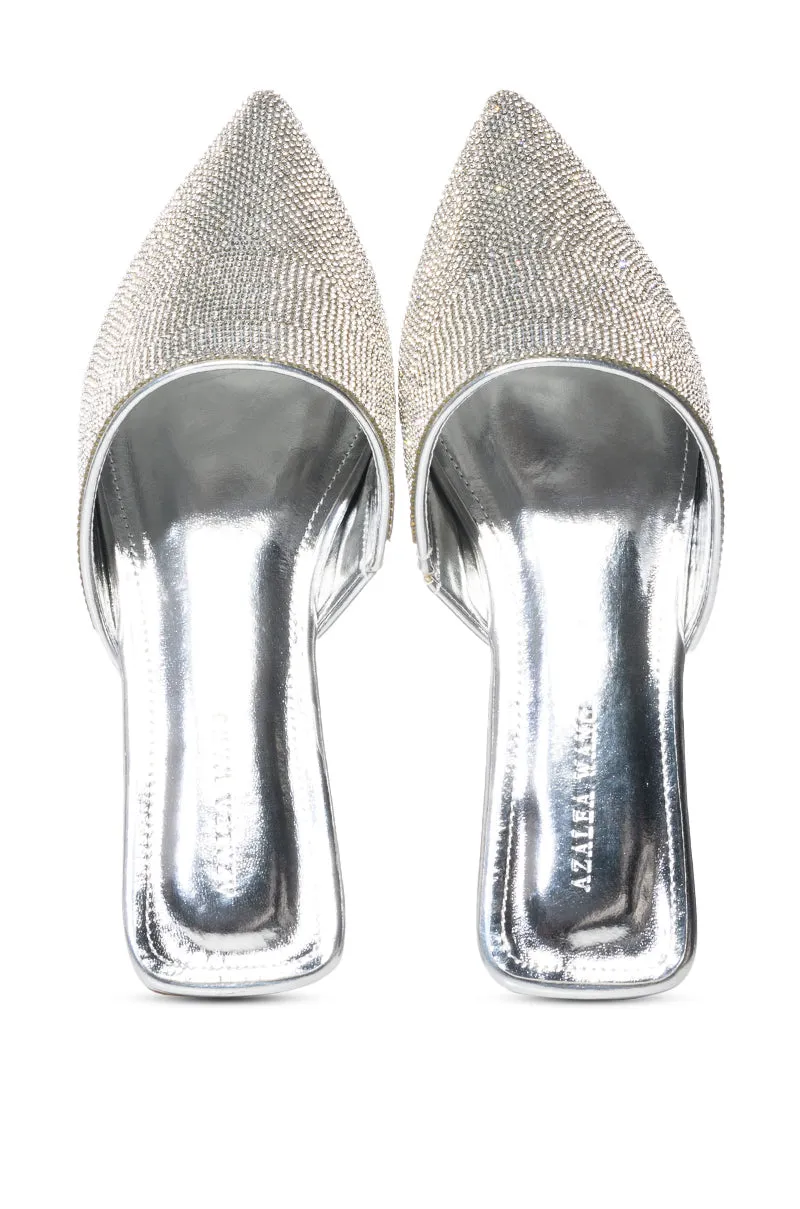 AZALEA WANG COLBY SILVER WOVEN FLAT