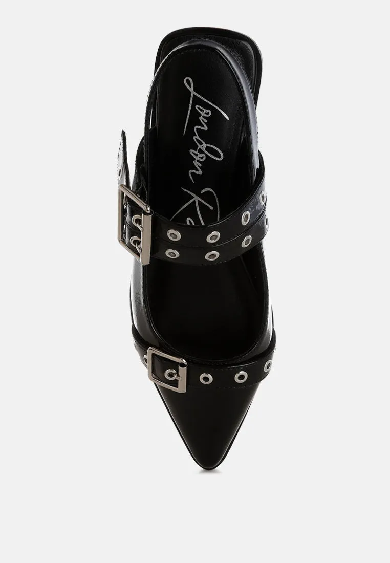 Betula Eyelets & Buckle Detail Flats