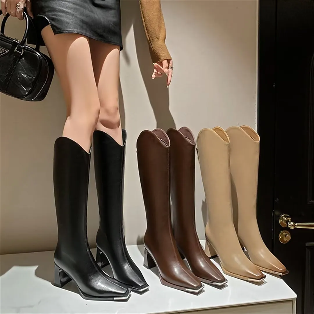 Bold Statement Long Leather Boots