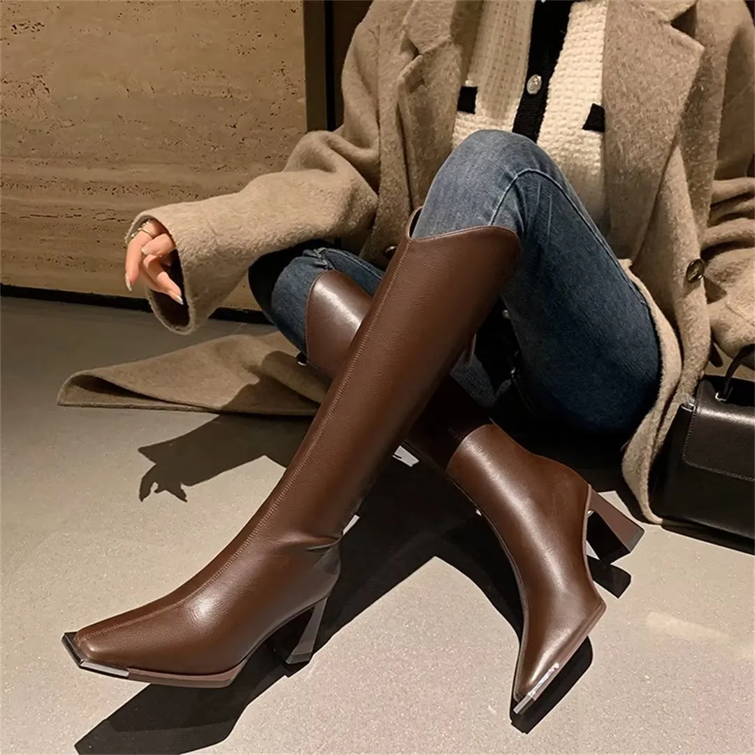 Bold Statement Long Leather Boots