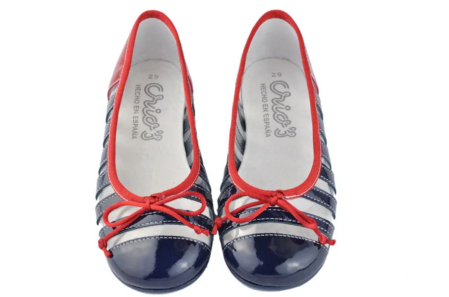 Crios Girls Navy & Red Ballerina