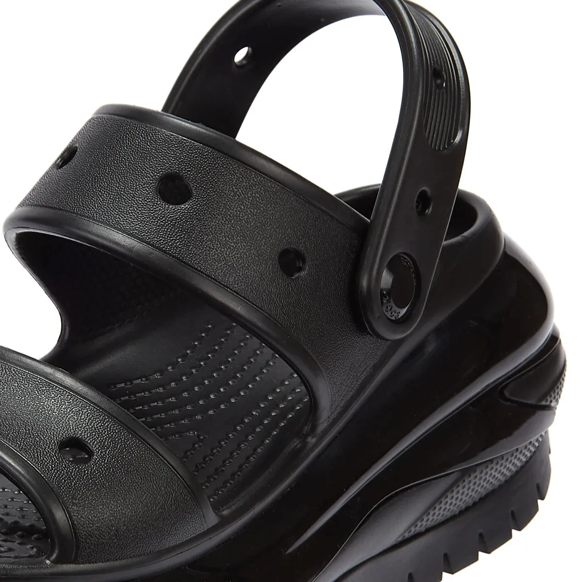 Crocs Classic Mega Crush Womens Black Sandals