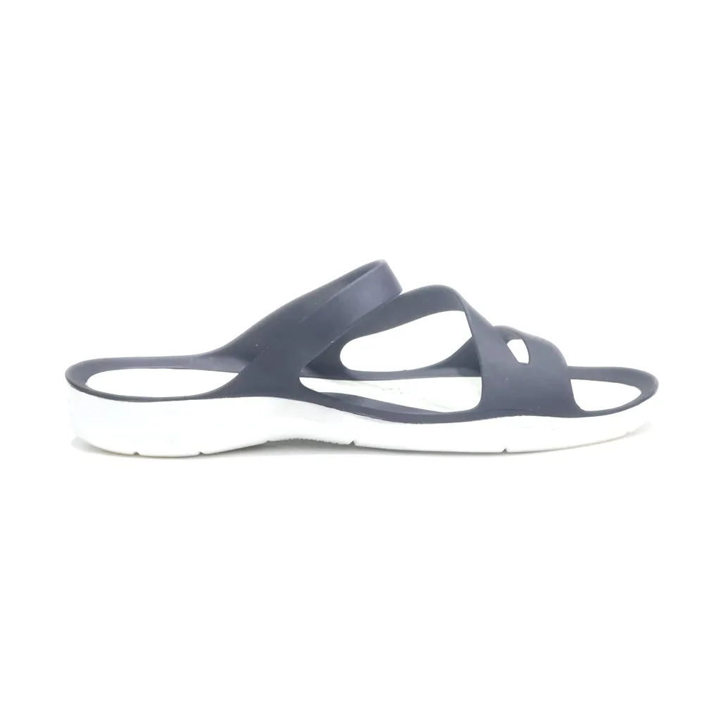 Crocs Swiftwater Flat Sandals Eva Black Colour For Women