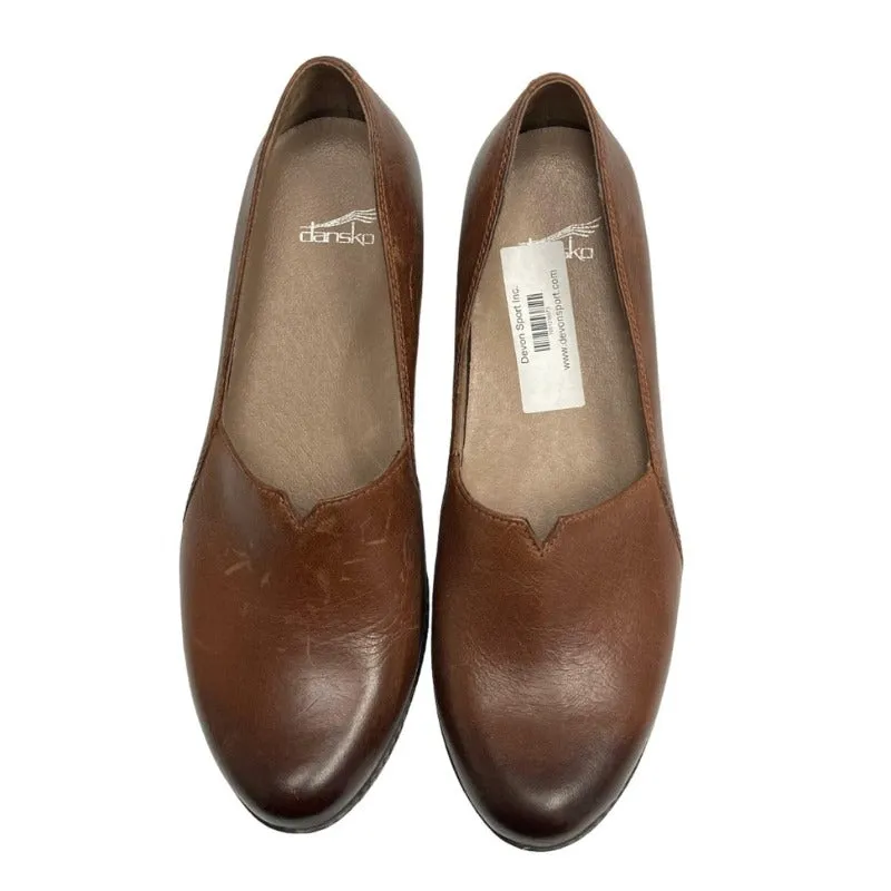 Dansko Liliana Chestnut Leather Shoes