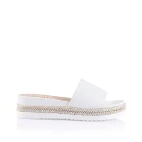 Declan Footbed Slides - White