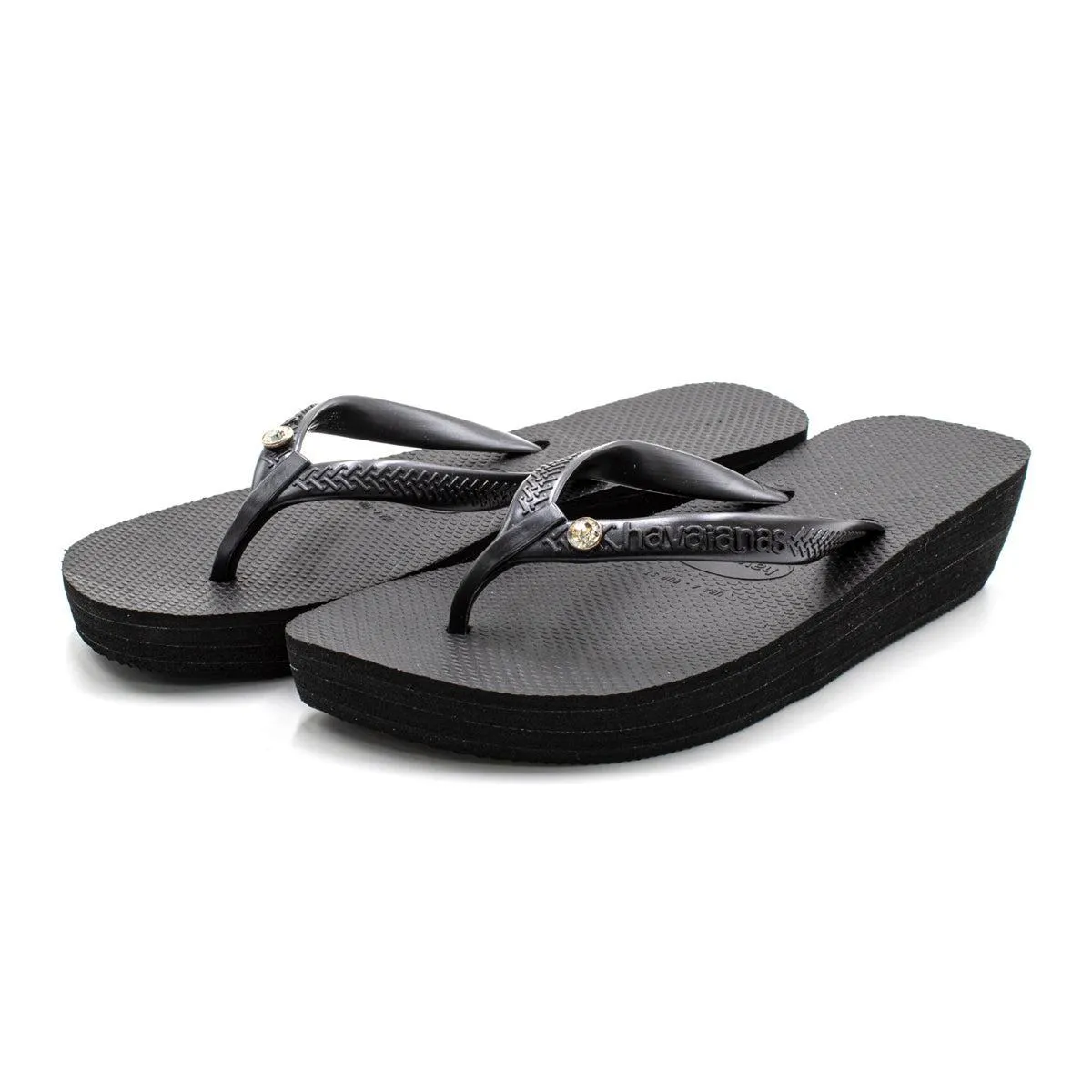 Havaianas Flop Sandals Flip Flops Rubber Black Colour For Women