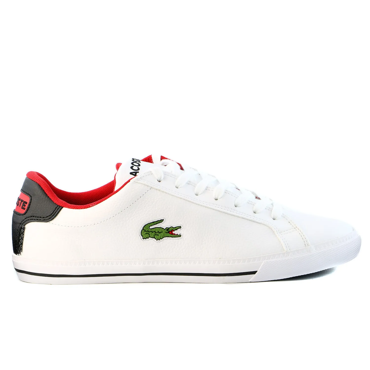 Lacoste Graduate Vulc TS US Fashion Sneaker Shoe - Dark Blue/Red - Mens