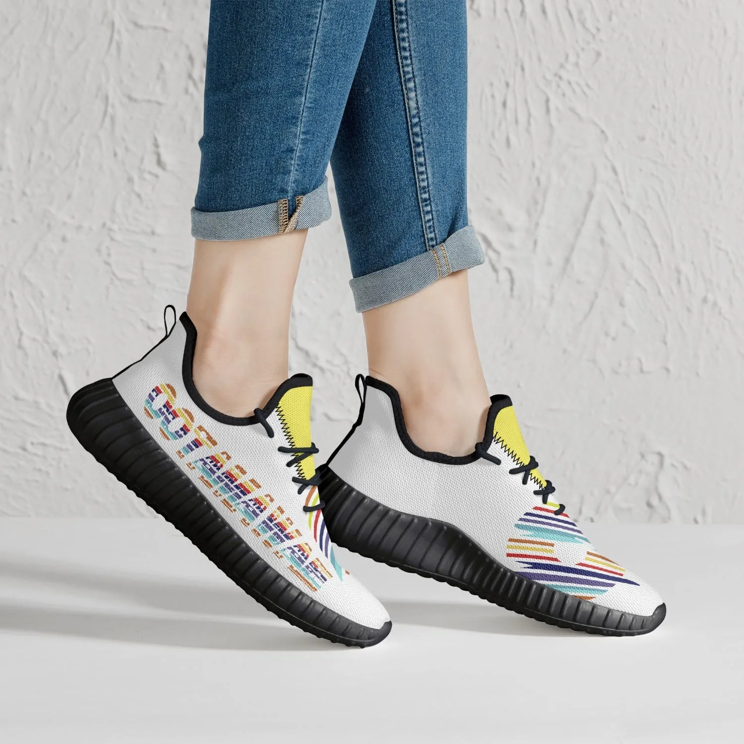 Mesh Knit Sneakers -Rainbow