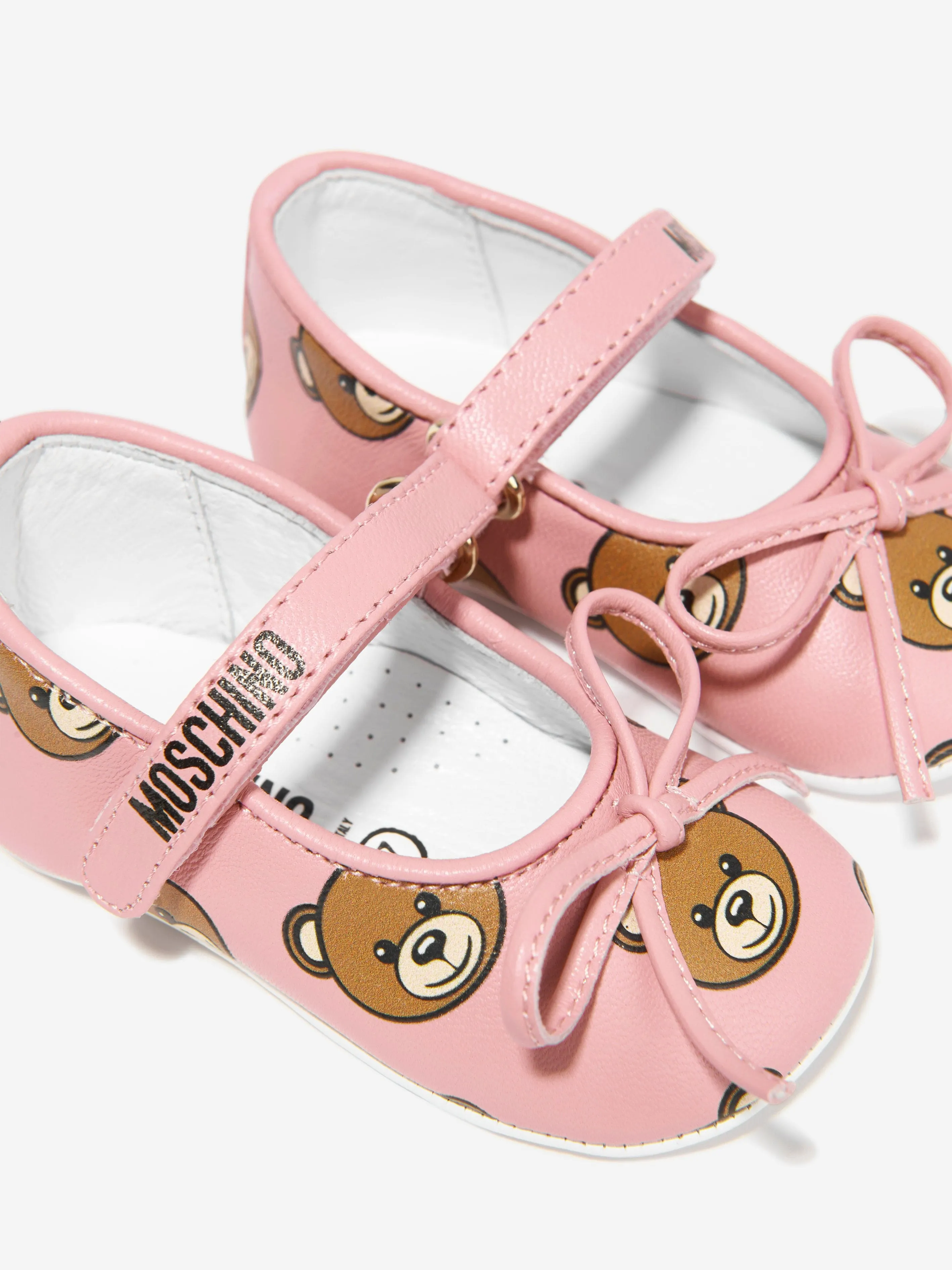 Moschino Baby Girls Leather Bear Mary Jane Shoes