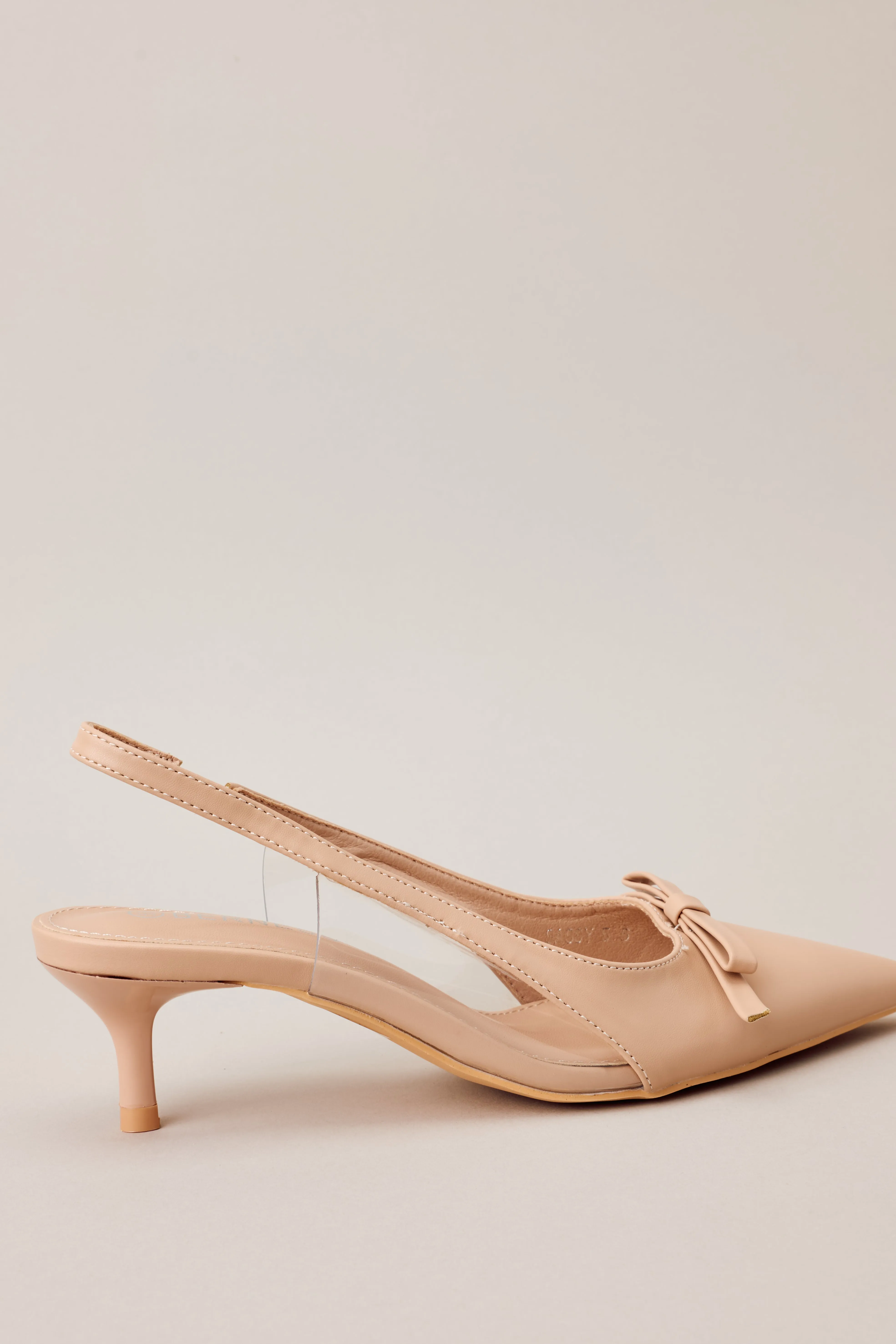 Regal Steps Beige Slingback Kitten Heels