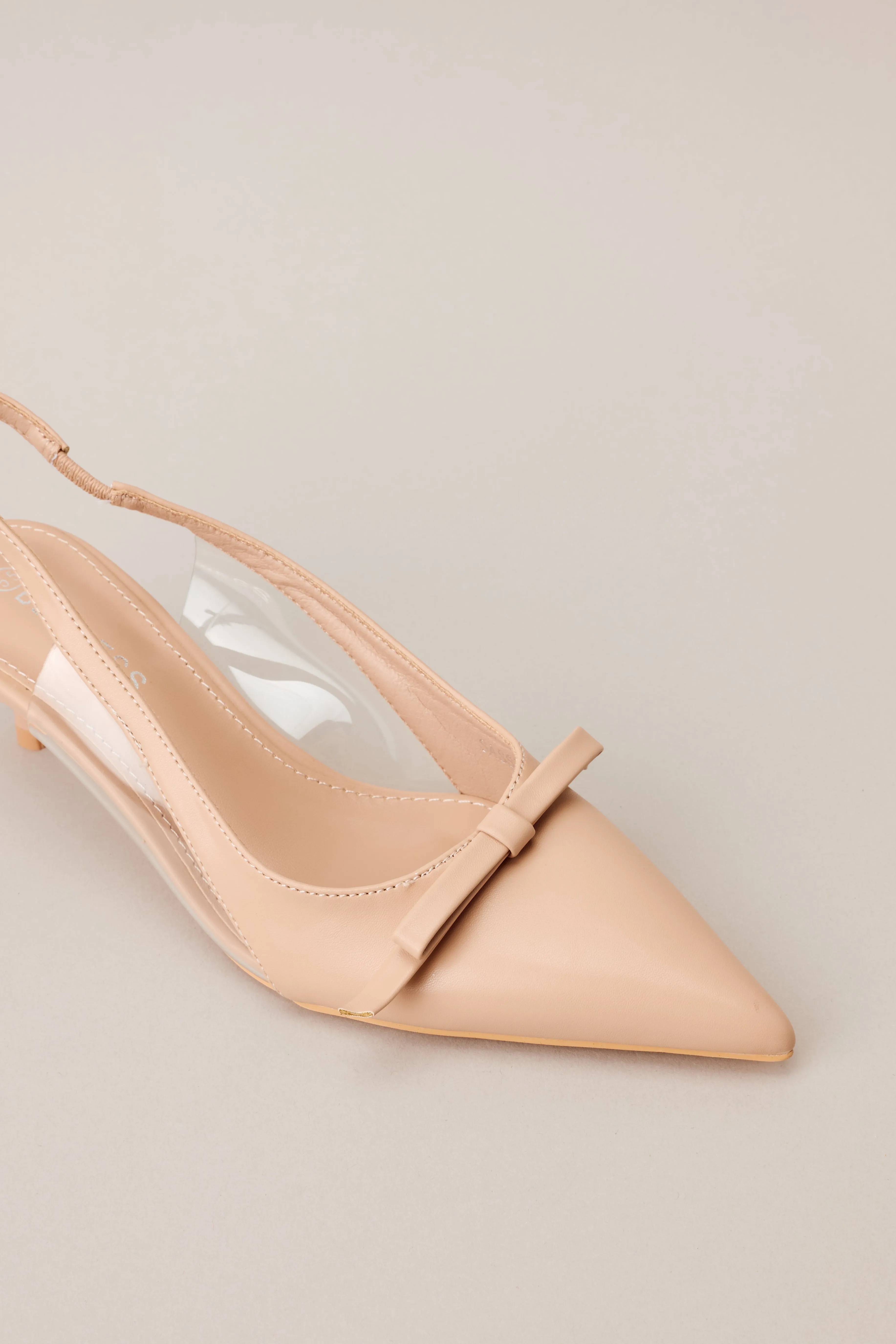 Regal Steps Beige Slingback Kitten Heels