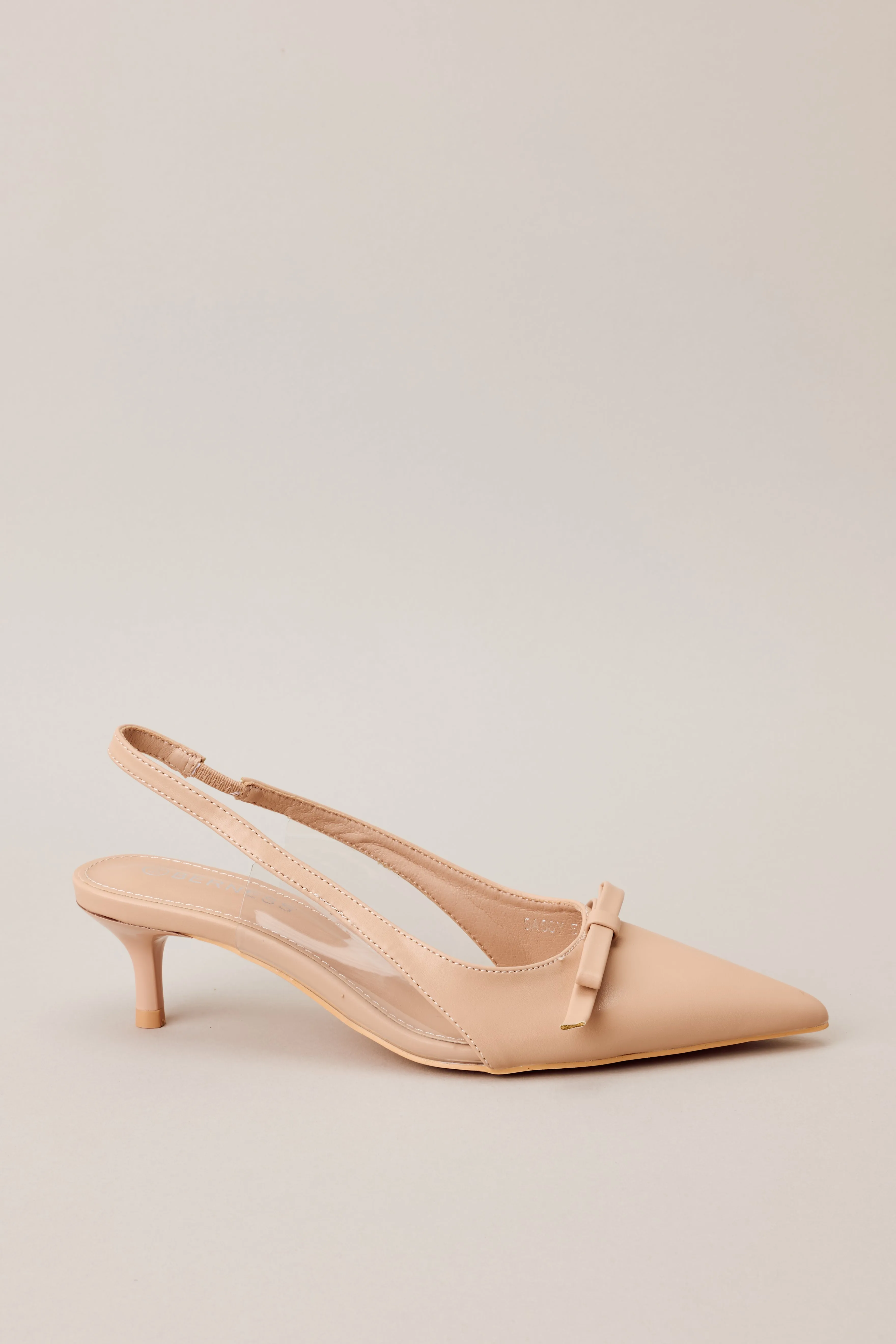 Regal Steps Beige Slingback Kitten Heels