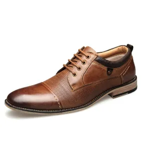 West Louis™ Genuine Leather Lace Breathable Elegant Shoes