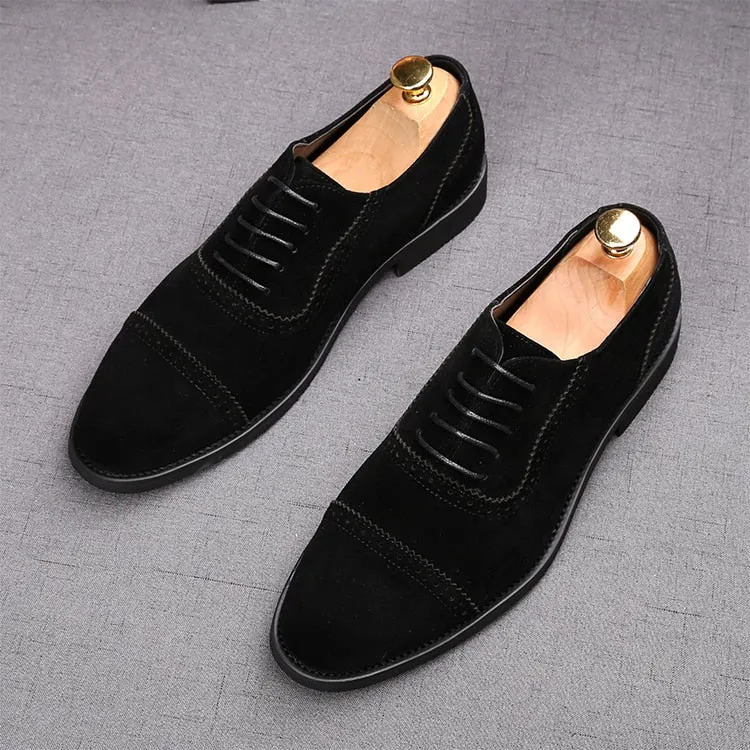 West Louis™ Lace-up Italian Stylist Flat Formal Oxfords Shoes