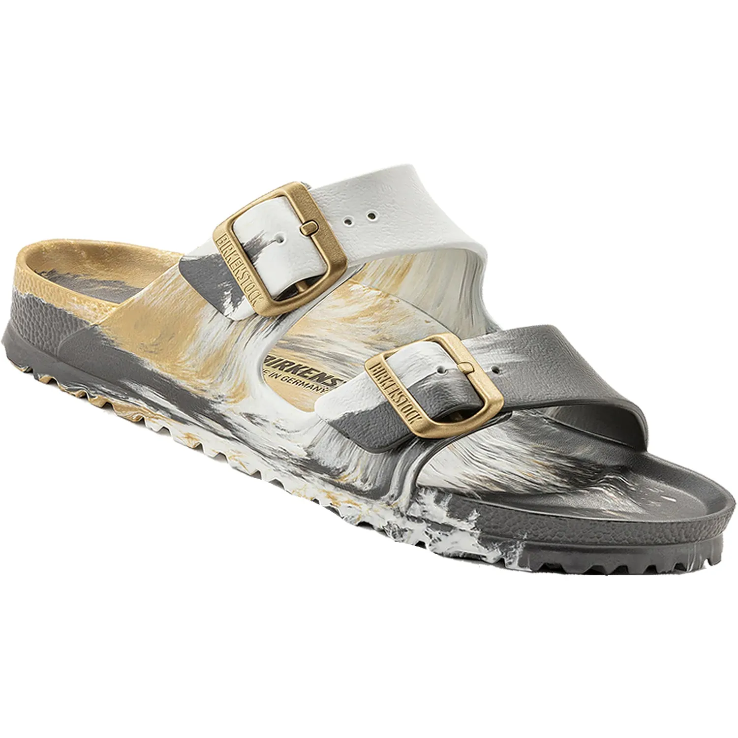 Women's Birkenstock Arizona Essentials Multi Metallic Gold EVA Synthetic