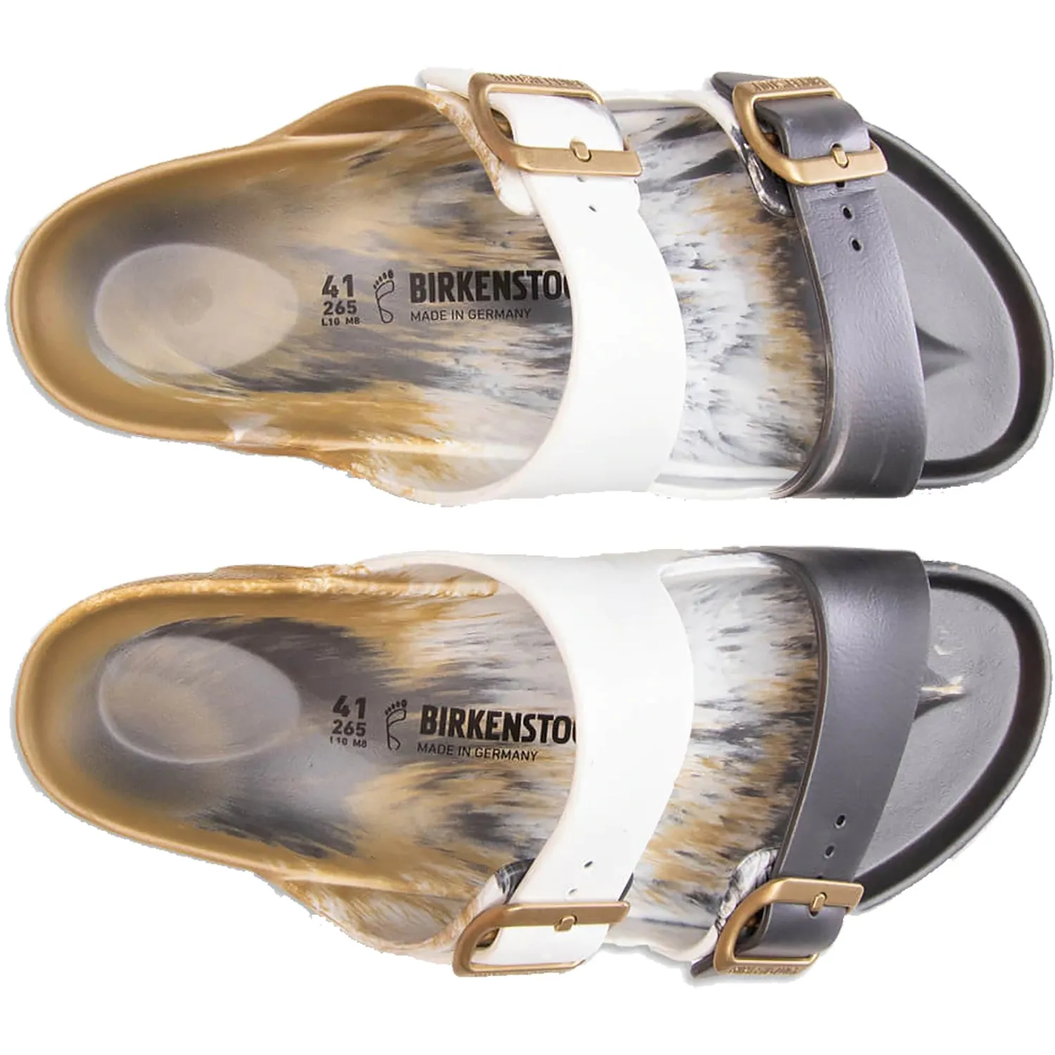 Women's Birkenstock Arizona Essentials Multi Metallic Gold EVA Synthetic